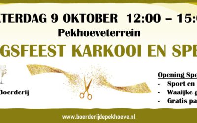 Openingsfeest zaterdag 9 oktober!